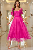 Pink A Line Maxi Ball Dress With Lace