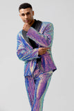 Sparkly Purple Sequins Shawl Lapel 2 Pieces Men's Prom Suits