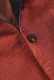 Rust Peak Lapel One Button Women Blazer