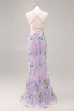 Sparkly Light Green Mermaid Spaghetti Straps Sequins Long Prom Dress with Appliques