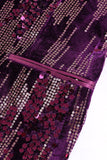 Sparkly Purple Shawl Lapel Sequins Prom Blazer