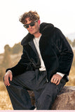 Luxury Faux Fur Winter Thickened Hooded Men's Coat