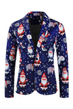 Navy Santa Claus 3-Piece Men's Suit for Christmas