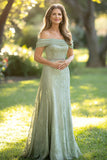 Elegant Mint Sheath Scoop Beaded Long Tulle Mother Of the Bride Dress with Embroidery