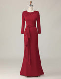 Blush Lace Sheath Long Sleeve Mother Of The Bride Dress