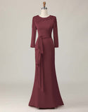 Blush Lace Sheath Long Sleeve Mother Of The Bride Dress
