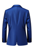 Men's Royal Blue Double Breasted 2 Pieces Notched Lapel Prom Suits