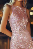 Pink Short Bodycon Cocktail Dress with Feathers