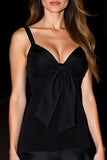 Black A-Line Knee-Length Cocktail Dress