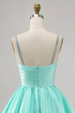 Fuchsia Satin A Line Short Homecoming Dress with Beading
