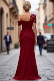 Mermaid Black Asymmetrical Mother of the Bride Dress with Appliques