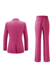 Lilac Peak Lapel Ruched Women Suits with Sash
