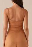Twilight Sheath Spaghetti Straps Ruched Evening Dress