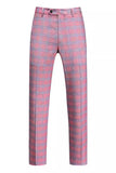 Pink Striped 2 Pieces Peaked lapel Men's Prom Suits