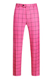 Pink Striped 2 Pieces Peaked lapel Men's Prom Suits