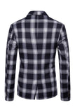 Navy Shawl Lapel Striped Men's Prom Blazer