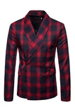 Navy Shawl Lapel Striped Men's Prom Blazer