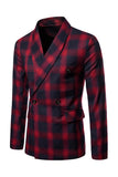 Navy Shawl Lapel Striped Men's Prom Blazer