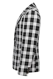 Red Vintage Notched Lapel Striped Prom Blazer