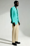 Turquoise Peak Lapel 2 Piece Men's Prom Suits