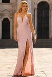 Mermaid Beaded Grey Green Backless Floral Long Ball Dress with Slit