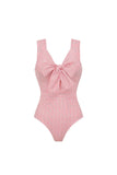 Pink Bowed 2 Piece Swimsuit with Beach Skirt