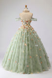 Ball Gown Champagne Off the Shoulder Princess Quinceanera Dress