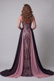 Plum Mermaid Sequin Pageant Dress with Cape