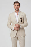 Sky Blue Peak Lapel One Button 2 Piece Men's Wedding Suits