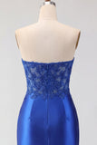Red Satin Sweetheart Beaded Sheer Corset Homecoming Dress