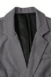 Black 2 Pieces Plaid Notched Lapel Short Men Suits