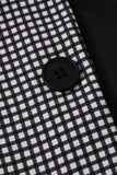 Black 2 Pieces Plaid Notched Lapel Short Men Suits
