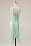 Mint Strapless Bodycon Corset Homecoming Dress with Slit