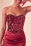 Sweetheart Champagne Sequins Bodycon Mini Party Dress