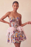 Sage Green Sweetheart Corset A-Line Short Ball Dress with Sequins