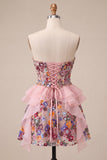 Sage Green Sweetheart Corset A-Line Short Ball Dress with Sequins