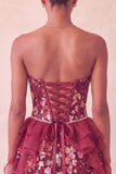 Sage Green Sweetheart Corset A-Line Short Ball Dress with Sequins