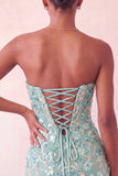 Pink Sweetheart Bodycon Sequin Short Party Dress with Lace Up Back