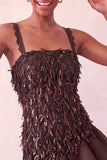 Pink Bodycon Ruffled Short Sequin Short Party Dress with Lace Up Back