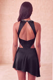Black A-Line Corset Cut Out Short Party Dress