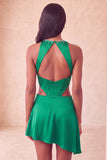 Black A-Line Corset Cut Out Short Party Dress