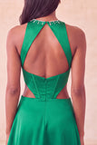 Black A-Line Corset Cut Out Short Party Dress