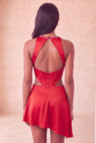 Black A-Line Corset Cut Out Short Party Dress