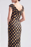 Mermaid Black Floral Long Mother of the Bride Dress with Slit