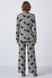 Peak Lapel 2 Piece Black and White One Button Prom Suits