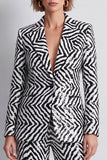 Black and White 2 Piece Peak Lapel One Button Prom Suits