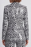 Black and White 2 Piece Peak Lapel One Button Prom Suits