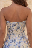 Sweetheart Red Corset Bodycon Floral Ruched Short Homecoming Dress