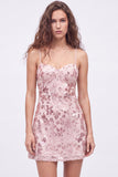 Navy A-Line Sequins Spaghetti Straps Short Homecoming Dress with Lace Up Back