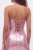 Gold Sweetheart Bodycon Keyhole Metallic Lace Up Back 80s Homecoming Dress